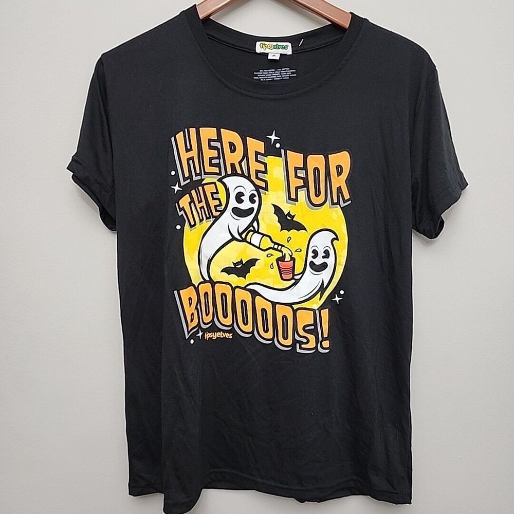 Tipsy Elves Here for the Boos T Shirt Size SMALL Halloween Ghost‎ Party Shirt